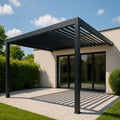 Pergolas d'extérieur pergola d'ombrage en aluminium noir - 2026