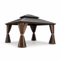 Tonnelle de jardin en aluminium et acier avec rideaux - 2026