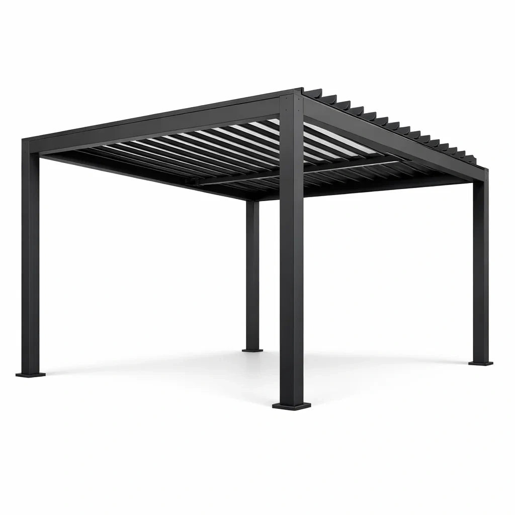 Pergola de jardin en aluminium noir 300x300x250 cm - 2026