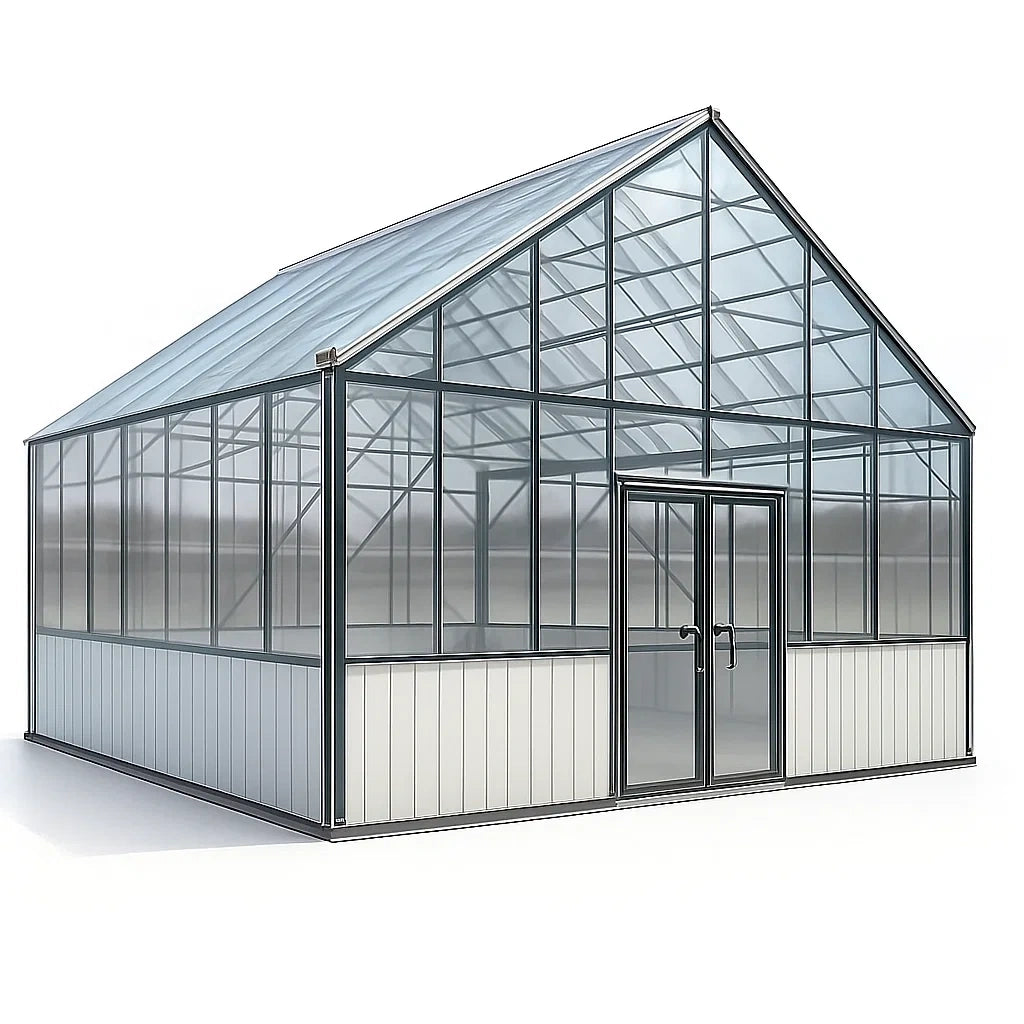 Serre en Verre Trempé et Acier Galvanisé 4m x 3m x 2.5m - 2026