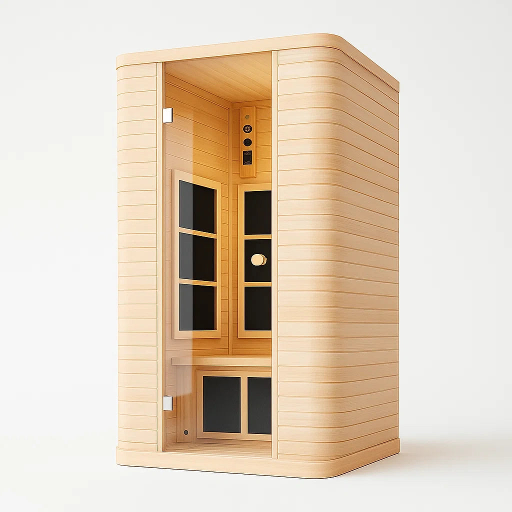 Cabine de sauna infrarouge en bois de cèdre pour 1 personne - 2026