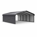 Abri de voiture en acier galvanisé anthracite - 2026