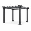 Pergola en aluminium et polycarbonate anthracite 300x300x250 cm - 2026