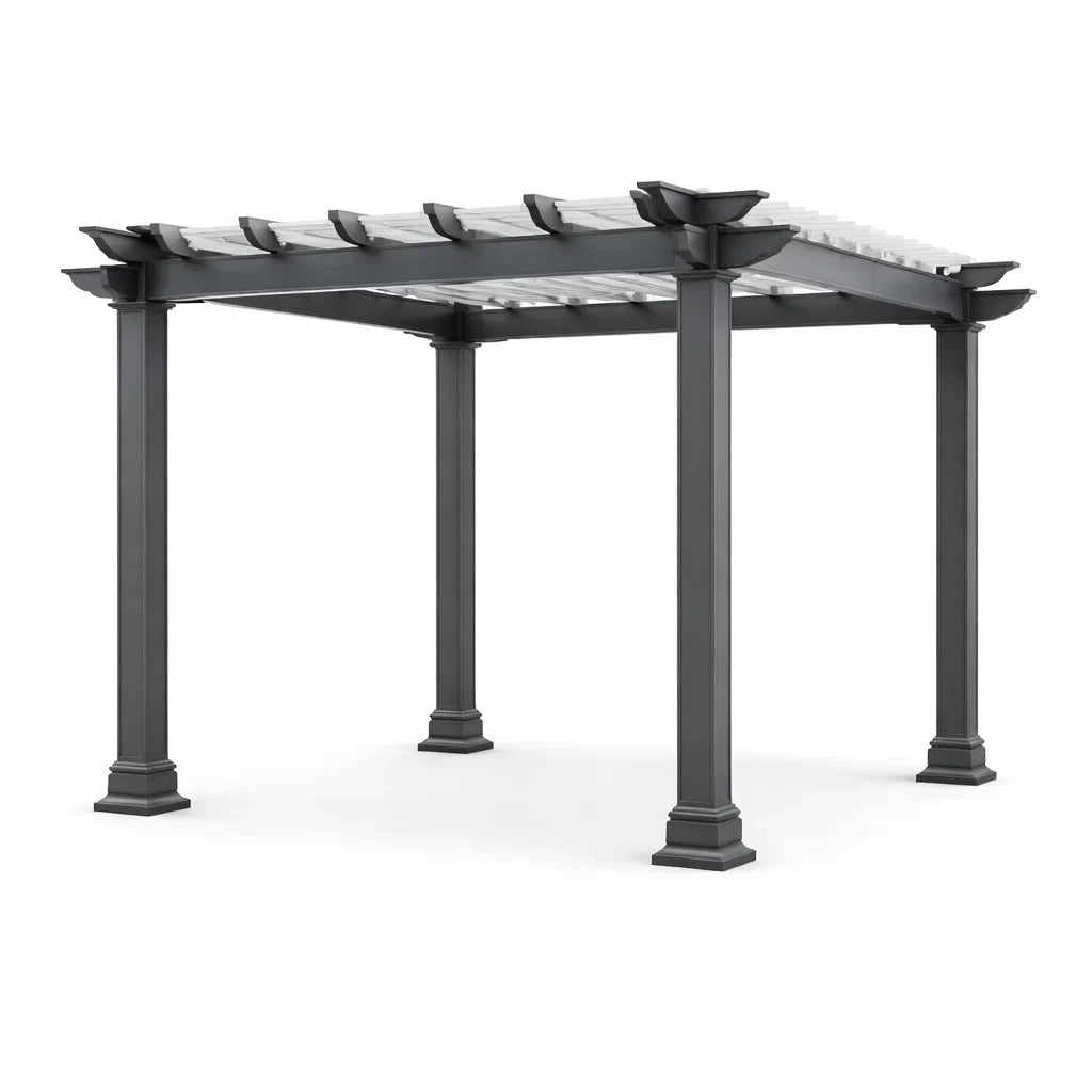 Pergola en aluminium et polycarbonate anthracite 300x300x250 cm - 2026