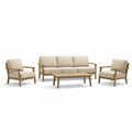 Ensemble de salon bois et polyester Beige - 2026