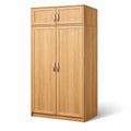 Armoire en bois 2 portes avec 2 compartiments chêne clair - 2026