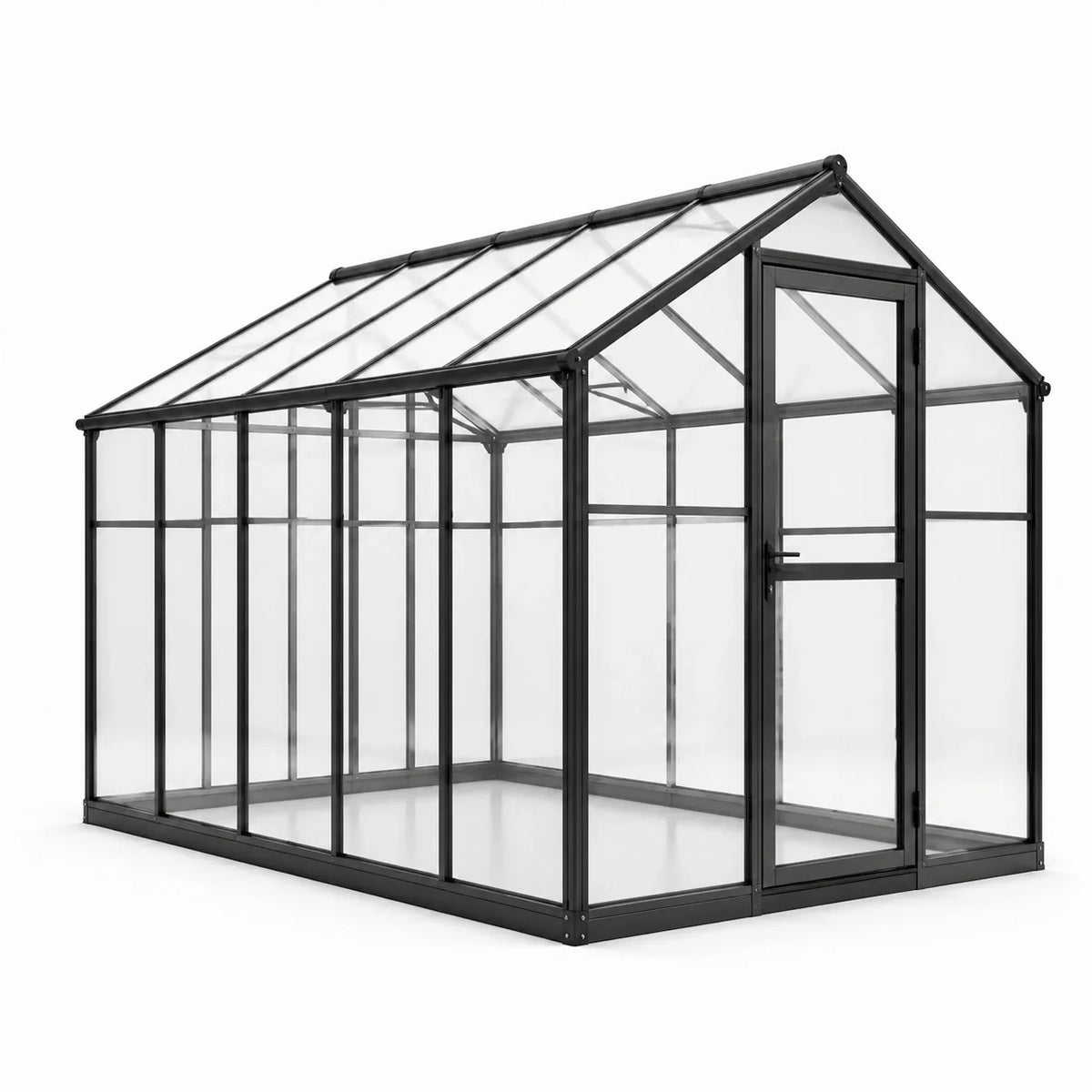 Serre en aluminium avec panneaux en polycarbonate transparent 4mm - 2026