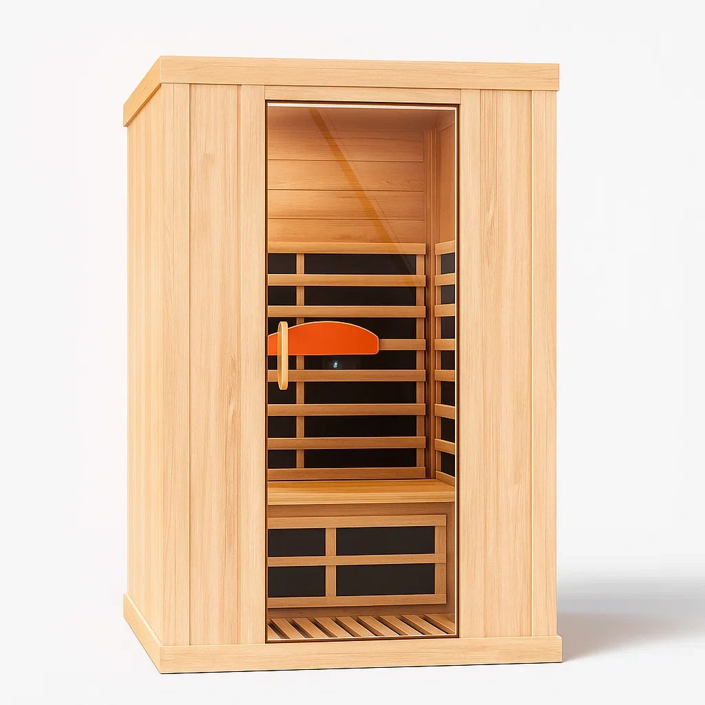 Sauna en Bois et Verre Trempé 120x105x190 cm - 2026