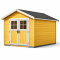 Abri de jardin en bois jaune avec double porte - 2026