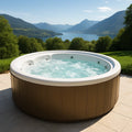 Spa Ronde Extérieur 6 Places Acrylique et PVC Marron - 2026