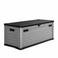 Coffre de rangement en plastique polypropylène noir et gris 120 x 45 x 60 cm - 2026