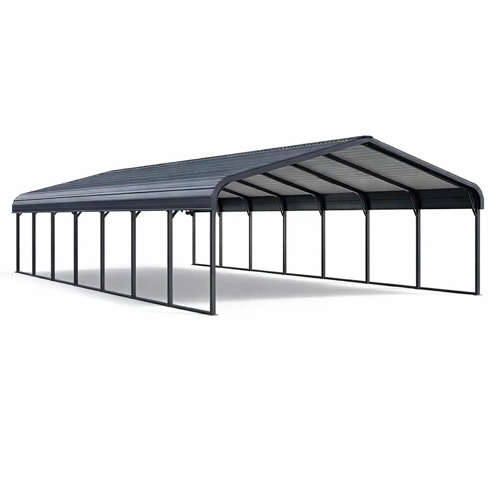 Abri voiture en métal structure acier galvanisé toit polycarbonate - 2026