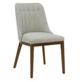 Chaise de salle à manger en Bois et Tissu Gris Clair - 2026