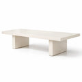 Table basse rectangulaire en bois mdf blanc - 2026