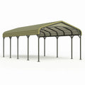 Carport en métal et acier vert - 2026