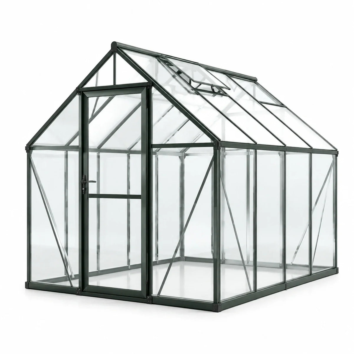 Serre de jardin en aluminium et verre trempé 250x190x195 cm - 2026