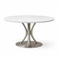 Table en Marbre avec Structure en Acier Inoxydable - 2026