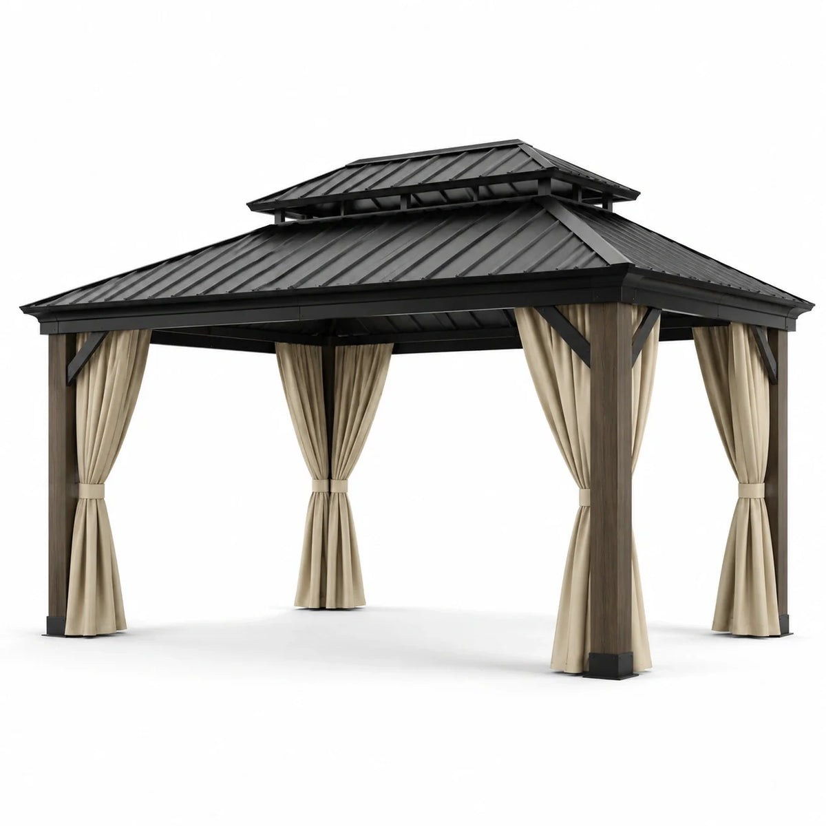 Pavillon avec structure en aluminium et toit en acier galvanisé 3x3.6m - 2026